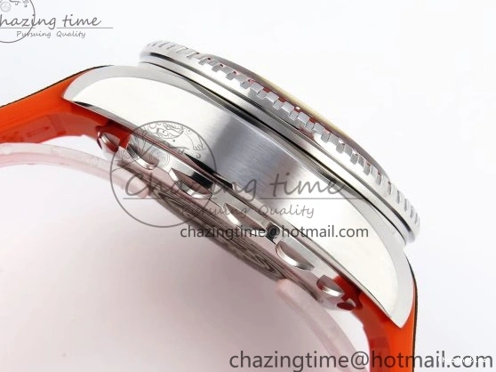 0313 Premium SEAMASTER PLANET OCEAN 6000M ULTRA DEEP 45.5MM SS TF 1:1 BEST EDITION GRAY DIAL ORANGE BEZEL ON RUBBER STRAP A 7761